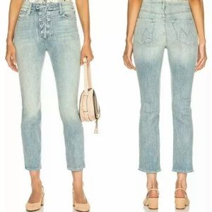 Mother Jeans The Lace Up Dazzler Ankle